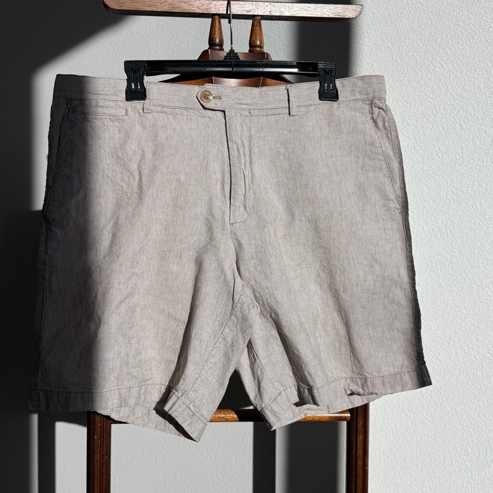 Banana Republic Linen Blend Shorts Men’s 38 Beige Summer Casual